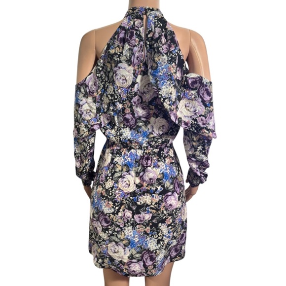 PARKER Women’s Noemi Floral Cold Shoulder Silk Dress - Picture 5 of 15
